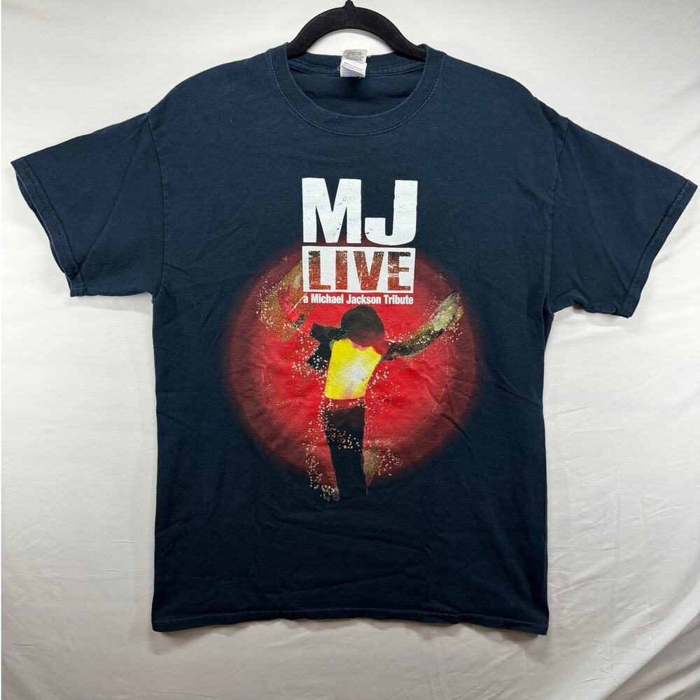 MJ Live Michael Jackson Tribute Men’s Medium Black Graphic T-Shirt